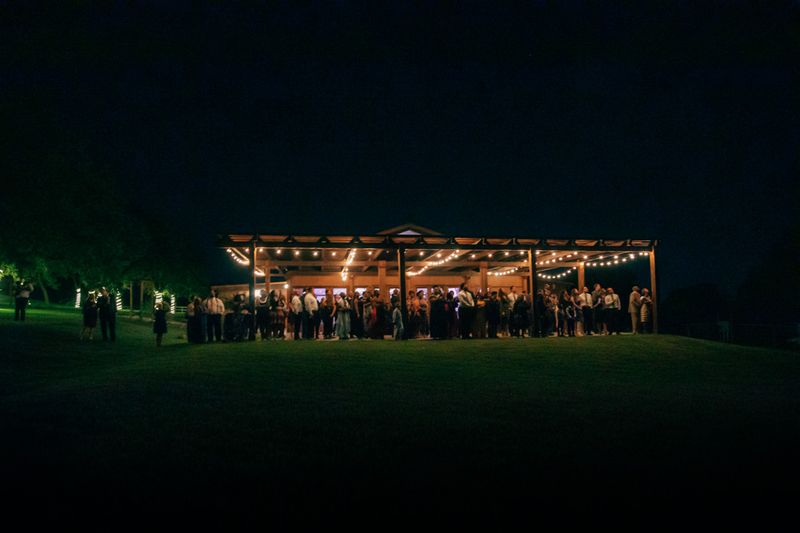 reception at night under the lights