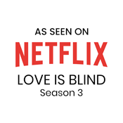 Badge saying Netflix Love is Blind Season 3