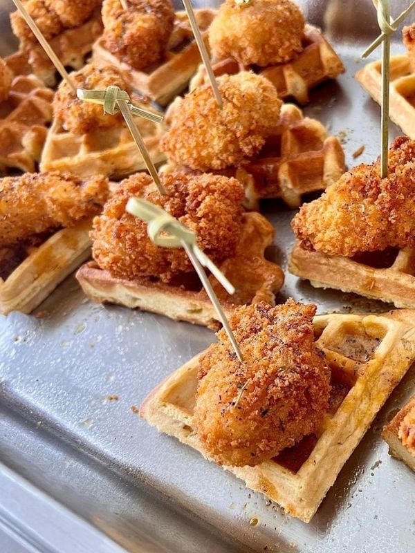 Chicken and waffles.